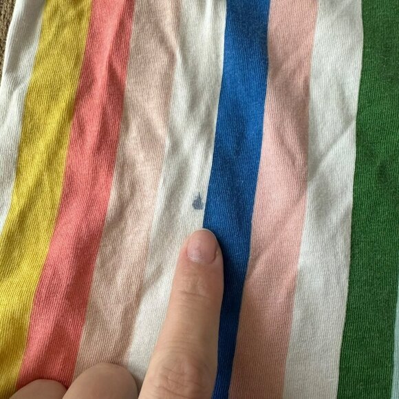 Tea Collection Girls Size 14 Colorful Stripe Ruffled Dress With Pockets - Picture 3 of 8